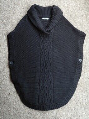 Ricki's Knit Cable Shawl Collar Poncho